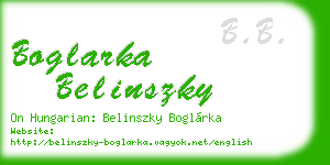 boglarka belinszky business card