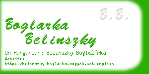 boglarka belinszky business card